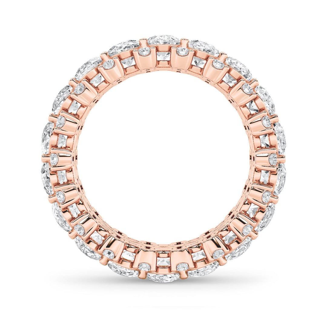 6.75Cttw Oval Shaped Lab Grown Diamond (G/VS) Eternity Band Ring in 14K Gold