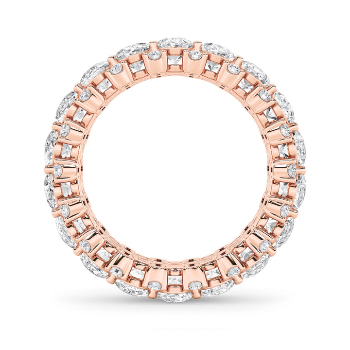 6.75Cttw Oval Shaped Lab Grown Diamond (G/VS) Eternity Band Ring in 14K Gold