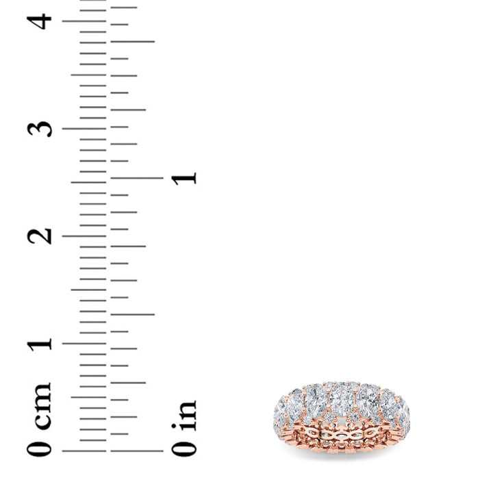 6.75Cttw Oval Shaped Lab Grown Diamond (G/VS) Eternity Band Ring in 14K Gold