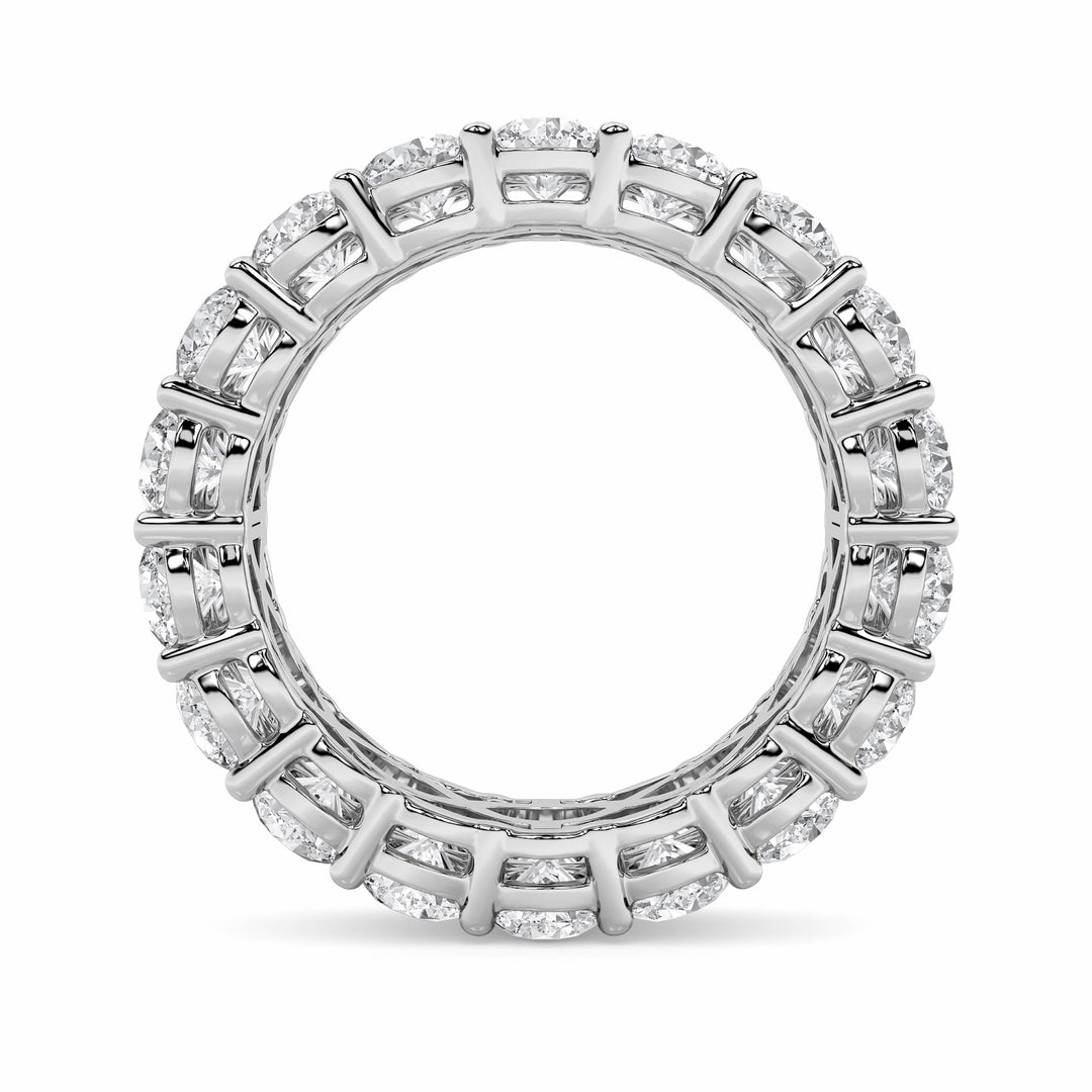 8Cttw Round Shaped Lab Grown Diamond (F/VS) Eternity Band Ring in 14K Gold