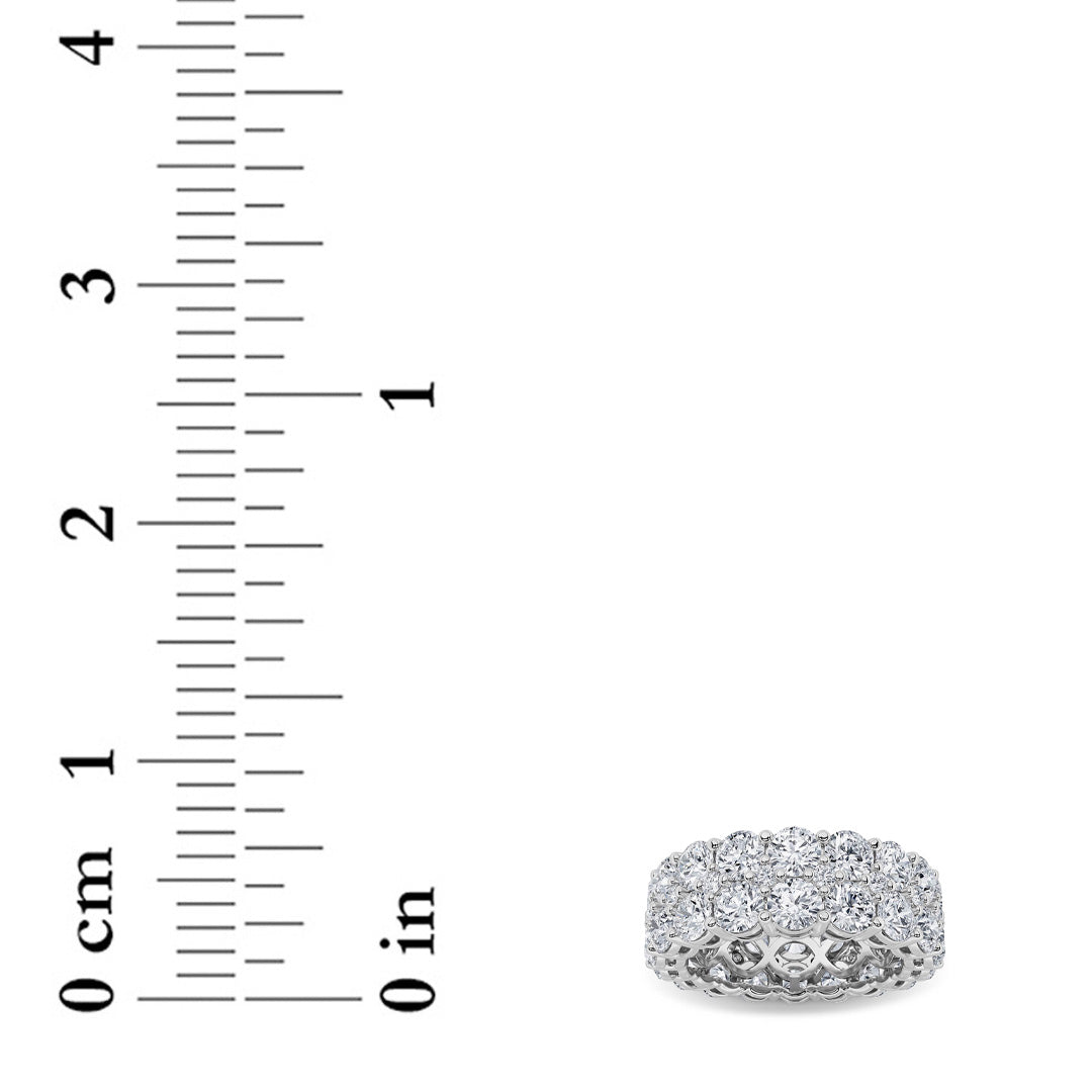 8Cttw Round Shaped Lab Grown Diamond (F/VS) Eternity Band Ring in 14K Gold