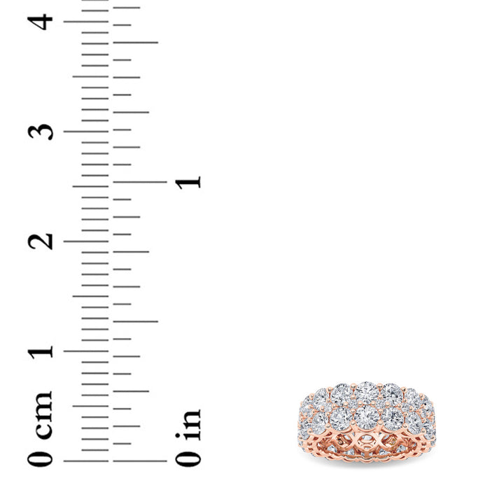 8Cttw Round Shaped Lab Grown Diamond (F/VS) Eternity Band Ring in 14K Gold