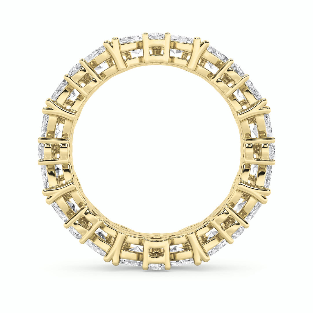 3Cttw Marquise Shaped Lab Grown Diamond (F/VVS) Eternity Band Ring in 14K Gold