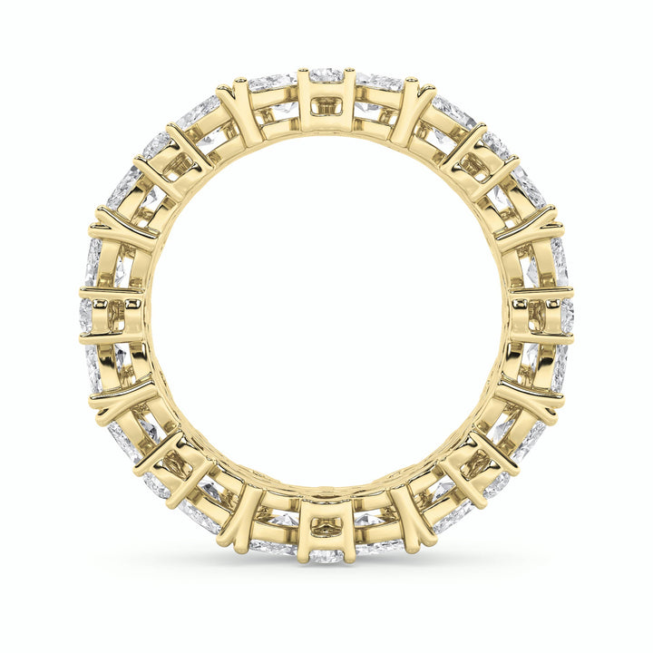 3Cttw Marquise Shaped Lab Grown Diamond (F/VVS) Eternity Band Ring in 14K Gold
