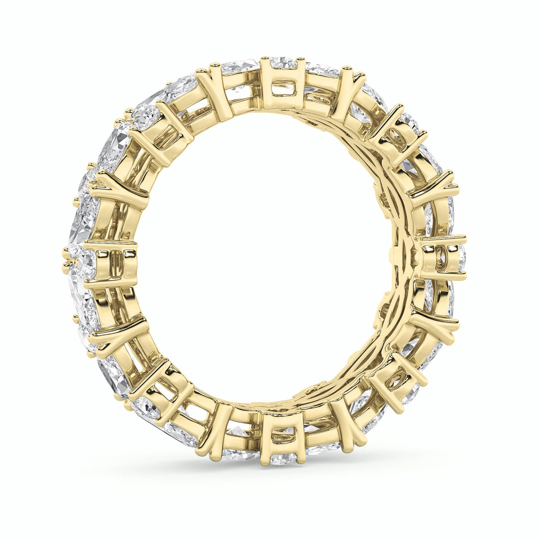 3Cttw Marquise Shaped Lab Grown Diamond (F/VVS) Eternity Band Ring in 14K Gold