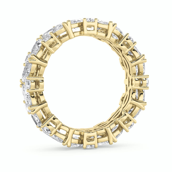 3Cttw Marquise Shaped Lab Grown Diamond (F/VVS) Eternity Band Ring in 14K Gold