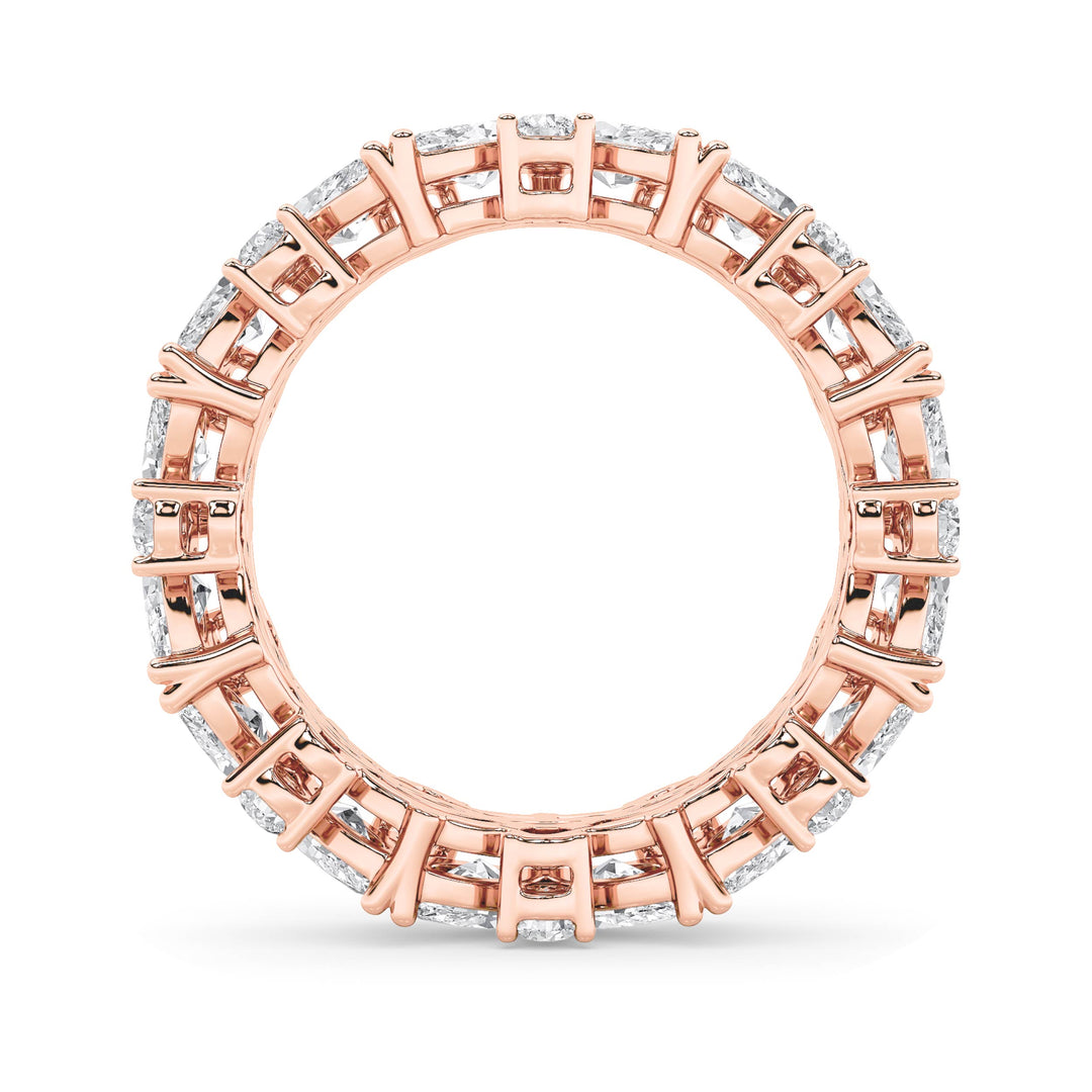 3Cttw Marquise Shaped Lab Grown Diamond (F/VVS) Eternity Band Ring in 14K Gold