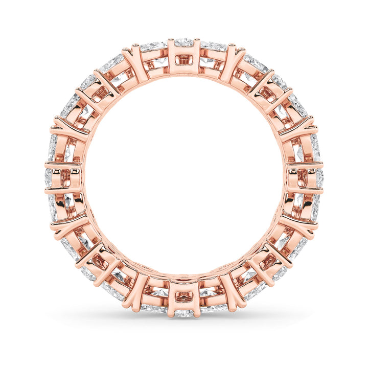 3Cttw Marquise Shaped Lab Grown Diamond (F/VVS) Eternity Band Ring in 14K Gold