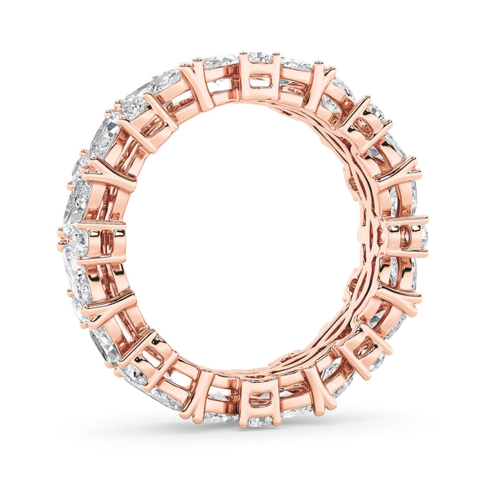 3Cttw Marquise Shaped Lab Grown Diamond (F/VVS) Eternity Band Ring in 14K Gold