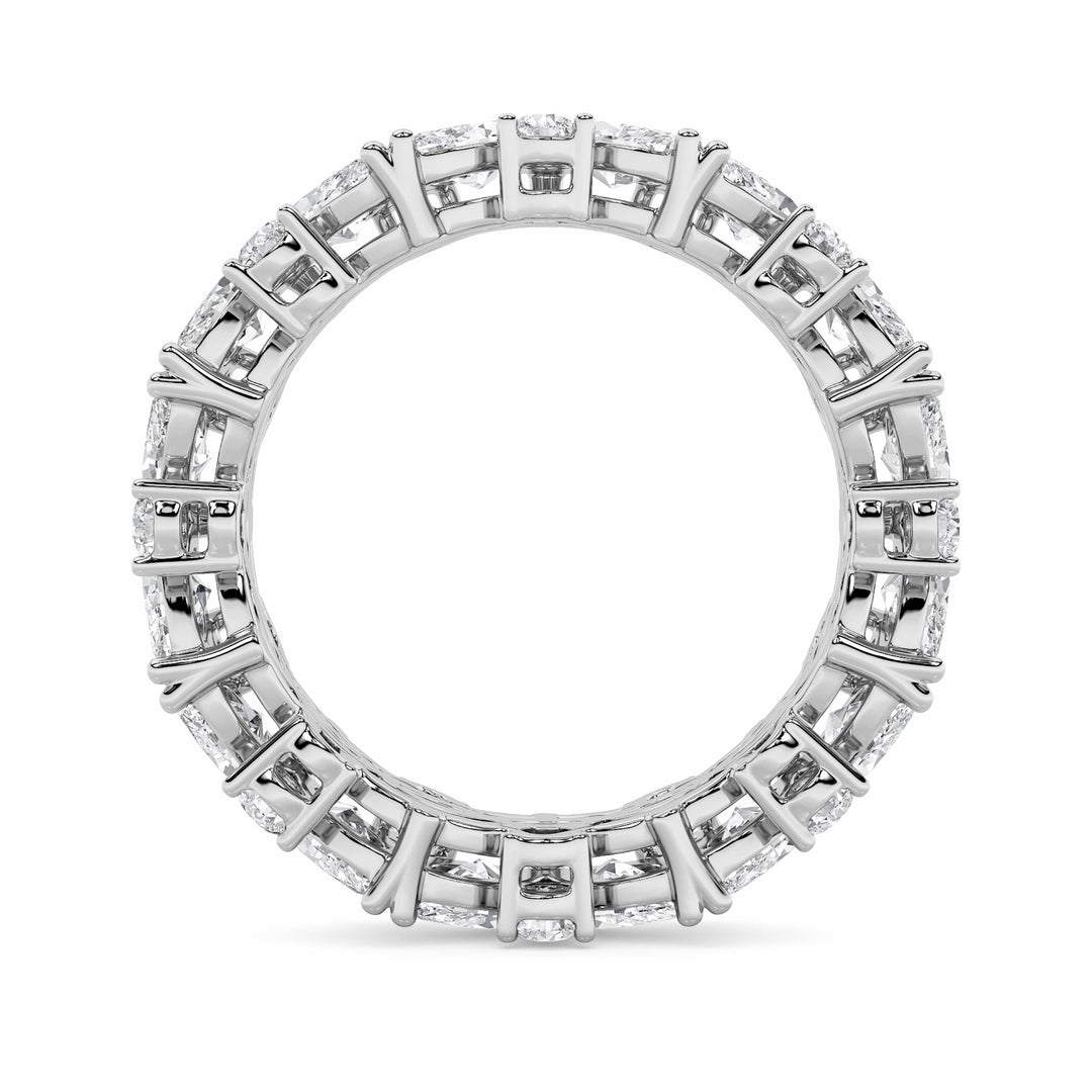 3CTW Marquise Shaped Lab Grown Diamond (G/VS) Eternity Band Ring in 14K Gold - Size 7