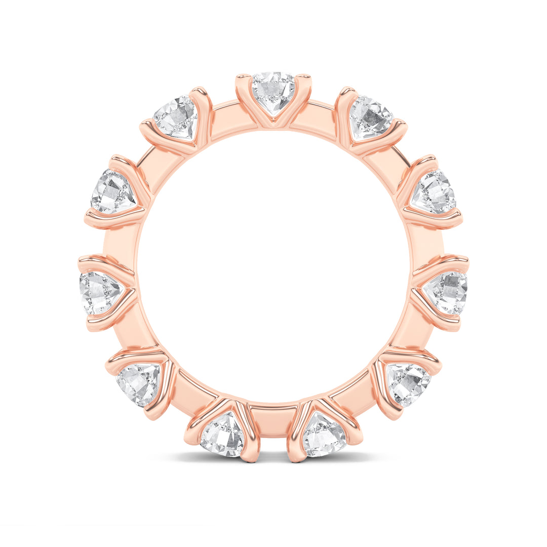 3CTW Round Shaped Lab Grown Diamond (F/VS) Eternity Band Ring in 14K Gold
