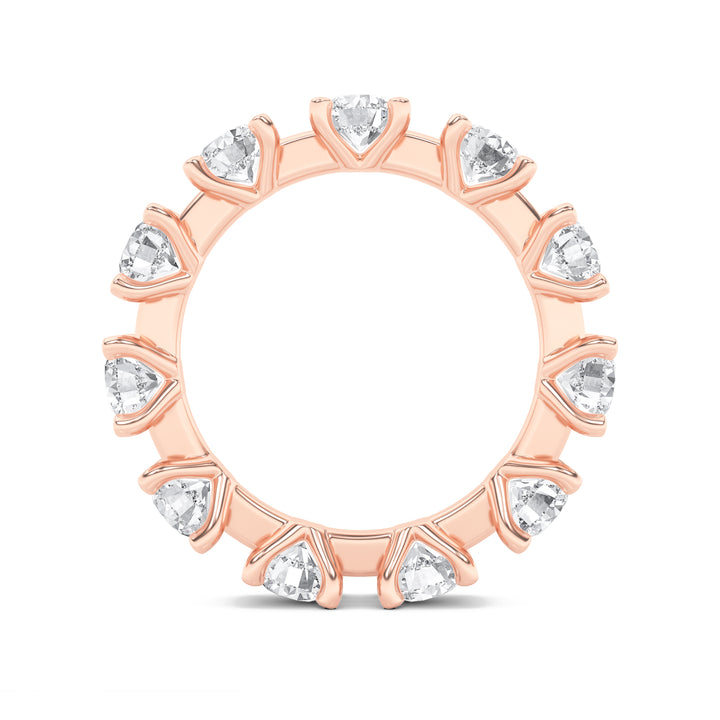 3CTW Round Shaped Lab Grown Diamond (F/VS) Eternity Band Ring in 14K Gold