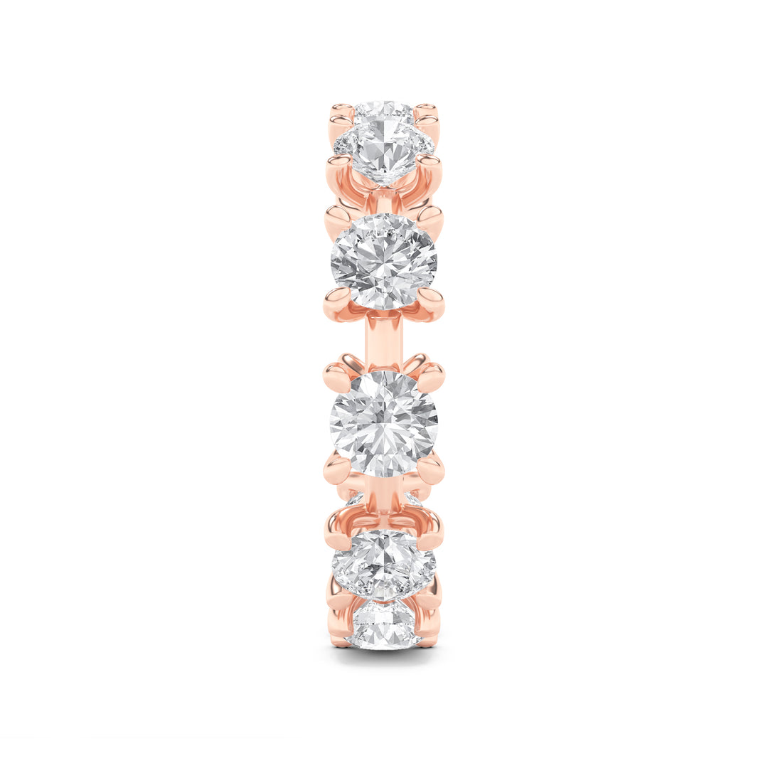 3CTW Round Shaped Lab Grown Diamond (F/VS) Eternity Band Ring in 14K Gold
