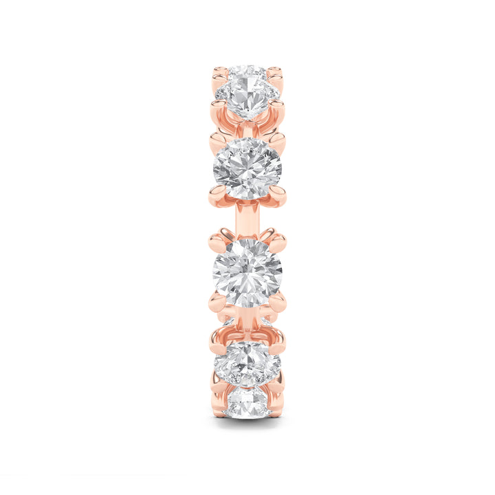 3CTW Round Shaped Lab Grown Diamond (F/VS) Eternity Band Ring in 14K Gold