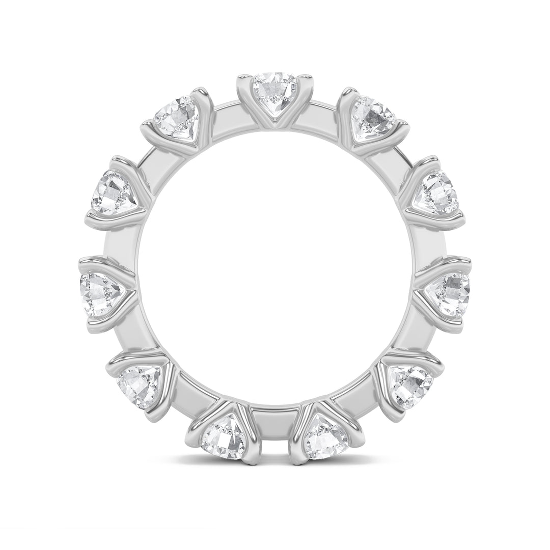 3CTW Round Shaped Lab Grown Diamond (F/VS) Eternity Band Ring in 14K Gold - Size 7