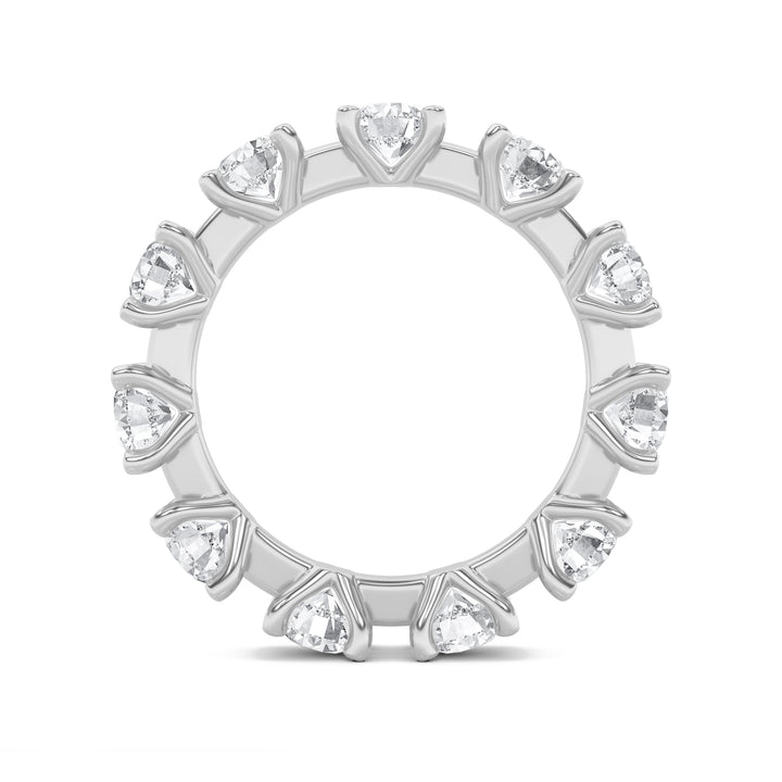 3CTW Round Shaped Lab Grown Diamond (F/VS) Eternity Band Ring in 14K Gold - Size 7