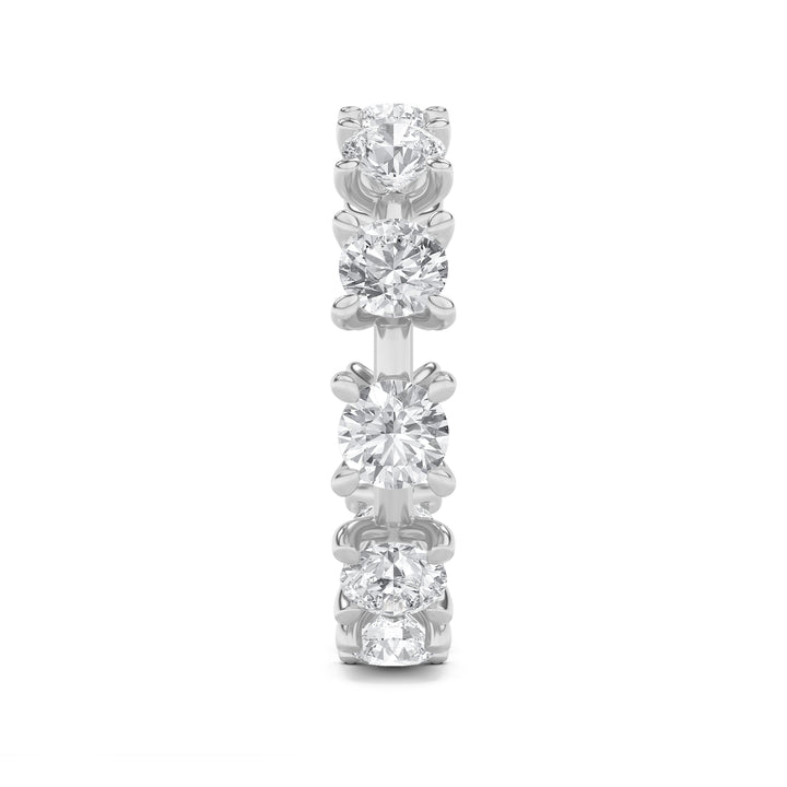 3CTW Round Shaped Lab Grown Diamond (F/VS) Eternity Band Ring in 14K Gold - Size 7