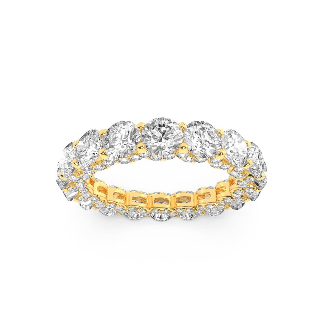 14KY 5ct F+VS Lab Diamond Anniversary Band Ring