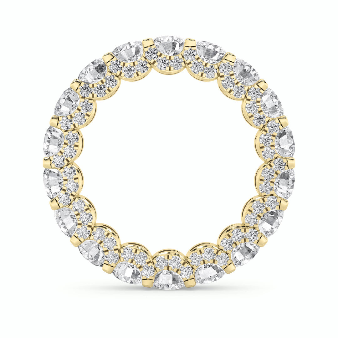 5Cttw Round Shaped Lab Grown Diamond (F/VS) Eternity Band Ring in 14K Gold
