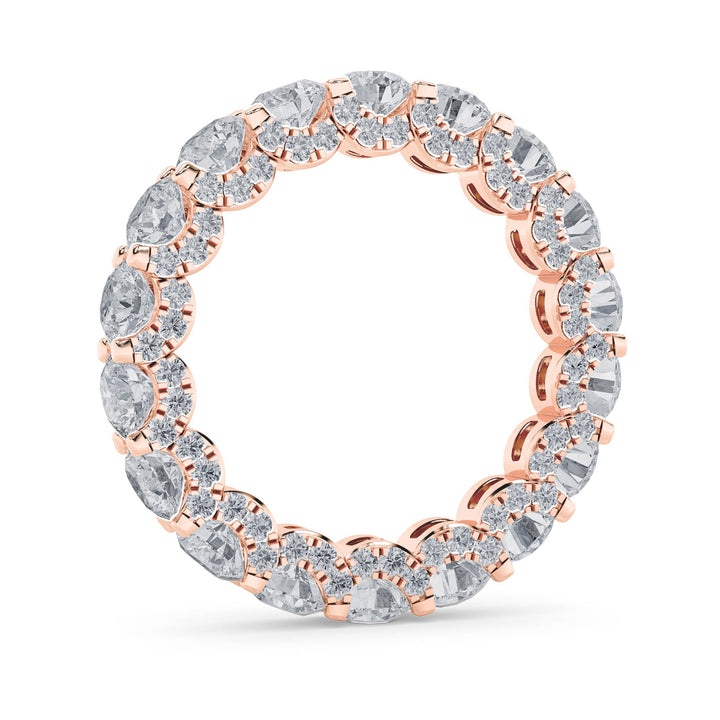 5Cttw Round Shaped Lab Grown Diamond (F/VS) Eternity Band Ring in 14K Gold
