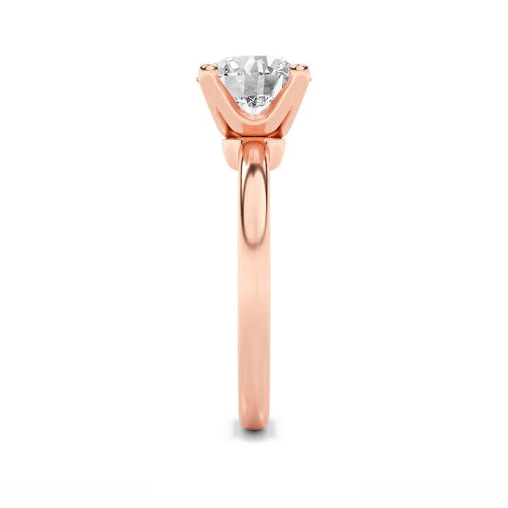 2Cttw Round Shaped Lab Grown Diamond (F/VS) Classic Solitaire Engagement Ring in 14K Gold
