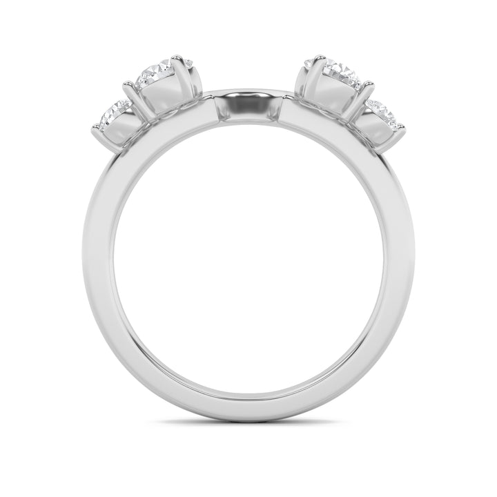 0.75CTW Round Shaped Lab Grown Diamond (F/VS) Fashion Wrap Ring in 14K Gold