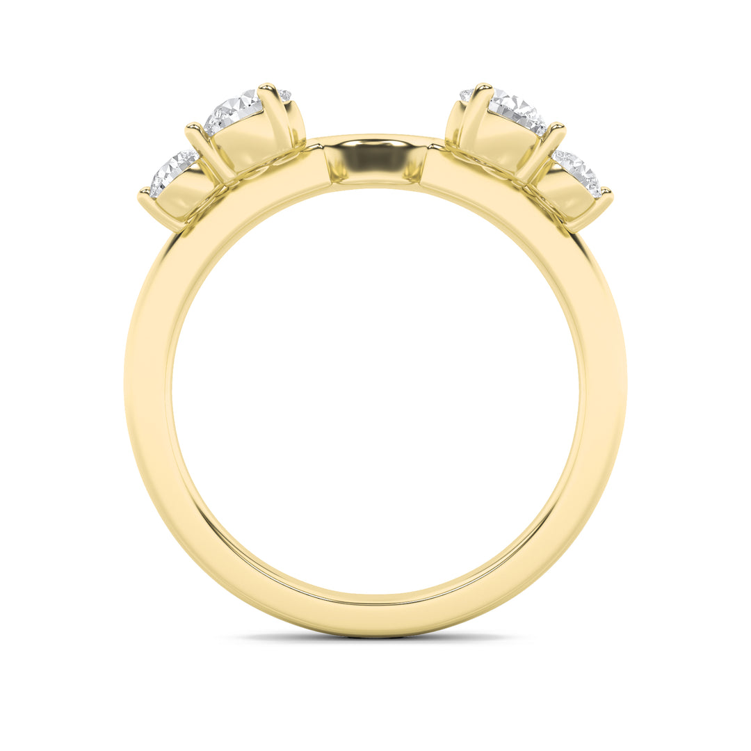 0.75CTW Round Shaped Lab Grown Diamond (G/VS) Fashion Wrap Ring in 14K Gold