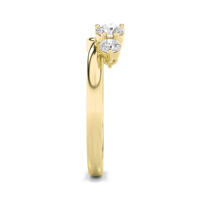 0.75CTW Round Shaped Lab Grown Diamond (G/VS) Fashion Wrap Ring in 14K Gold