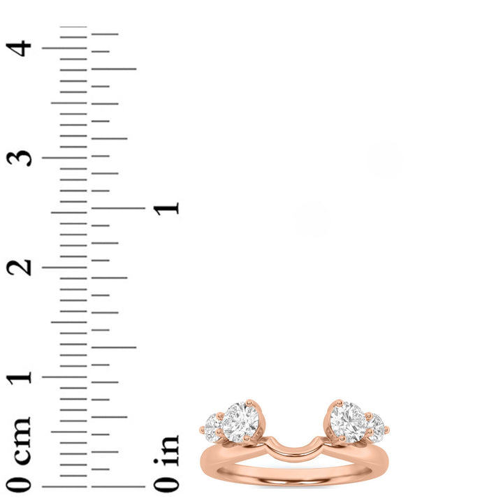 0.75CTW Round Shaped Lab Grown Diamond (F/VS) Fashion Wrap Ring in 14K Gold