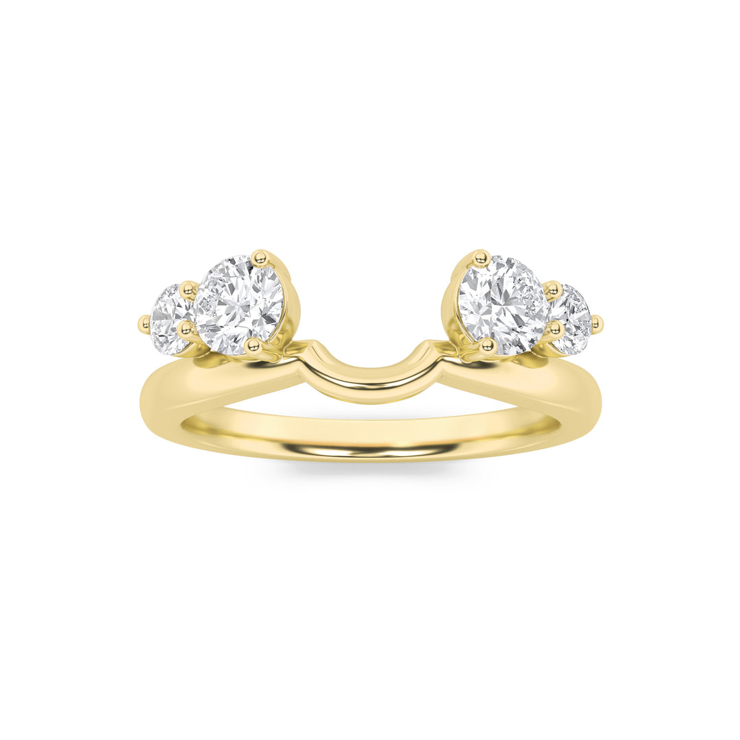 14KY 0.8ct Lab Diamond Cluster Wedding Ring