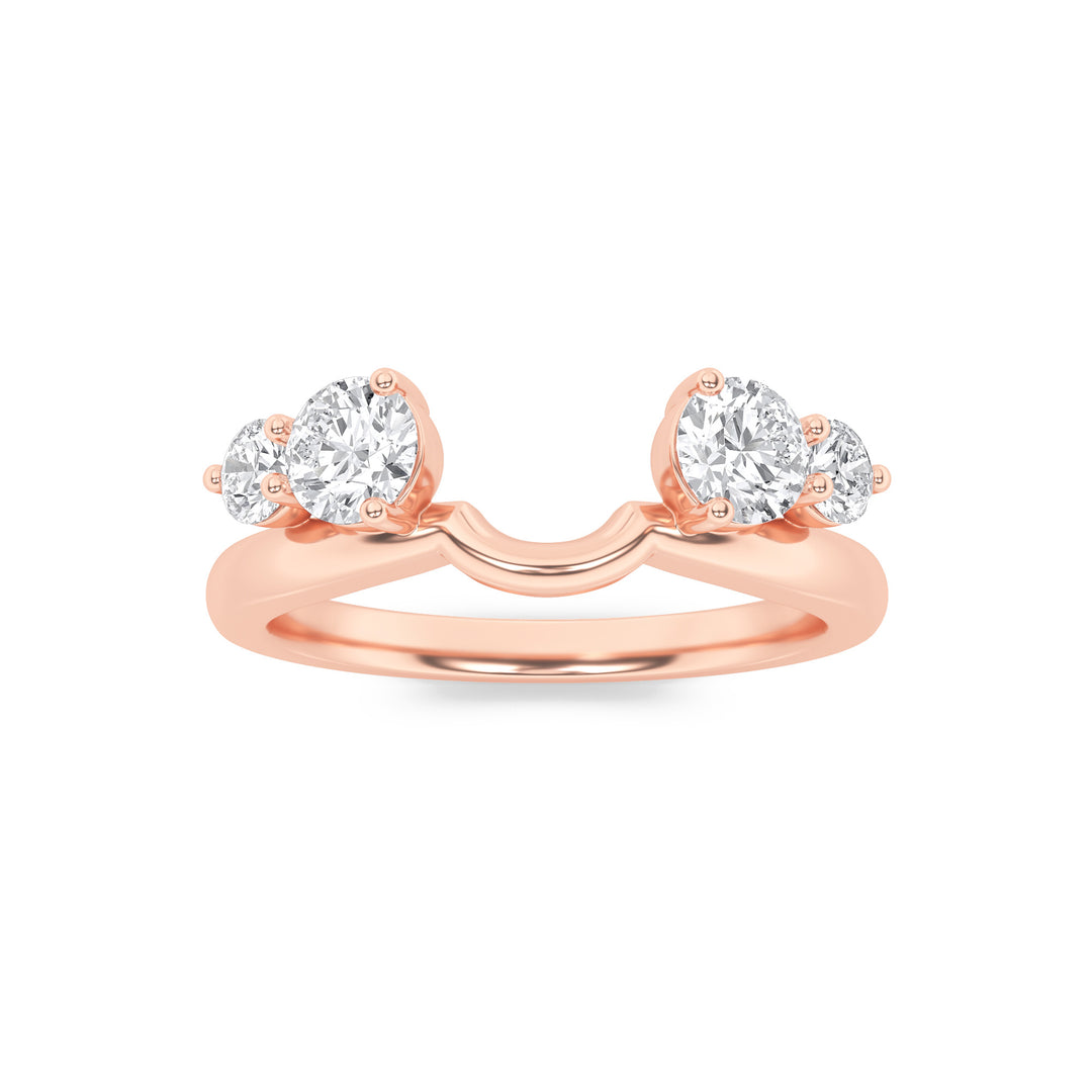 14KR 0.8ct Lab Diamond Cluster Wedding Ring F+VS+