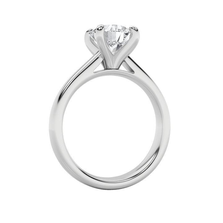0.75CTW Round Shaped Lab Grown Diamond (E/VS) Classic Solitaire Engagement Ring in 14K Gold