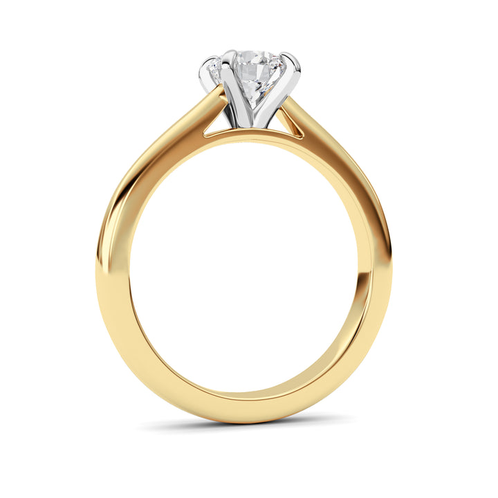 1.5Cttw Round Shaped Lab Grown Diamond (E/VS) Classic Solitaire Engagement Ring in 14K Gold