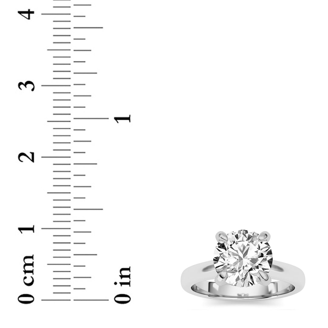 2Cttw Round Shaped Lab Grown Diamond (E/VS) Classic Solitaire Engagement Ring in 14K Gold