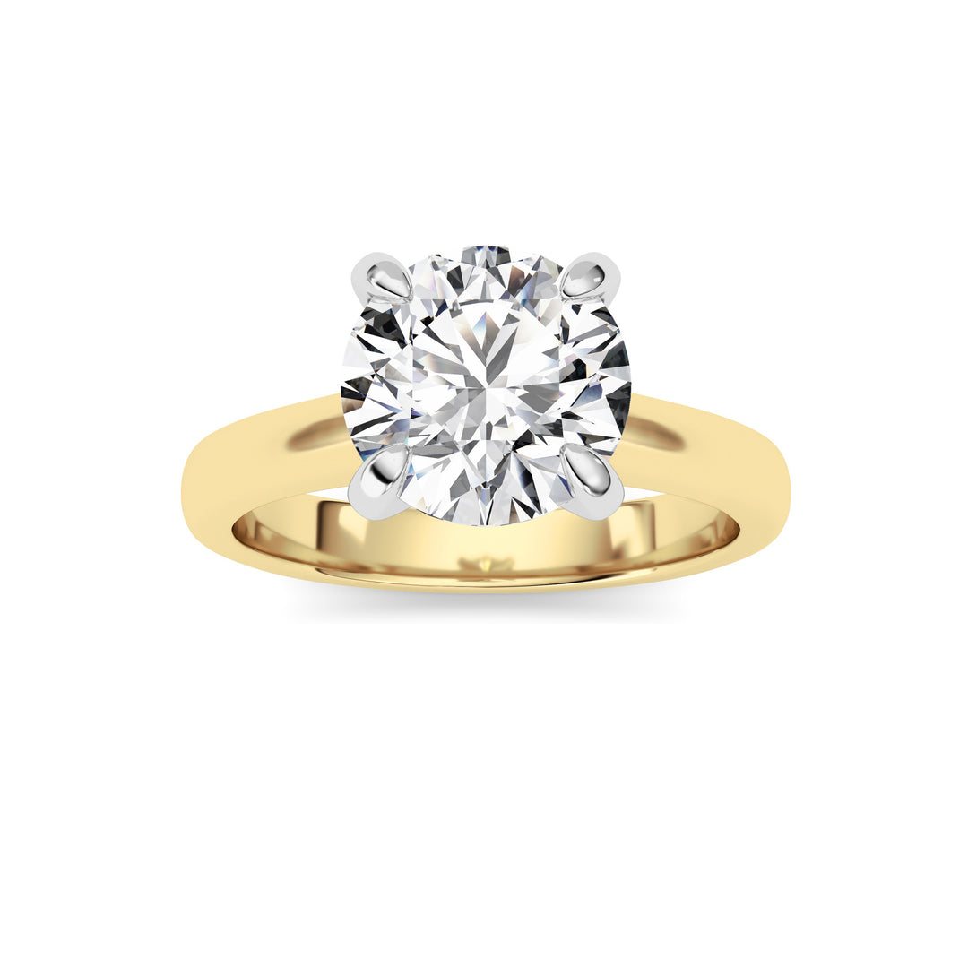 2Cttw Round Shaped Lab Grown Diamond (E/VS) Classic Solitaire Engagement Ring in 14K Gold