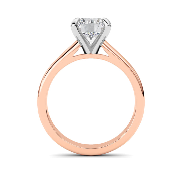 2Cttw Round Shaped Lab Grown Diamond (E/VS) Classic Solitaire Engagement Ring in 14K Gold