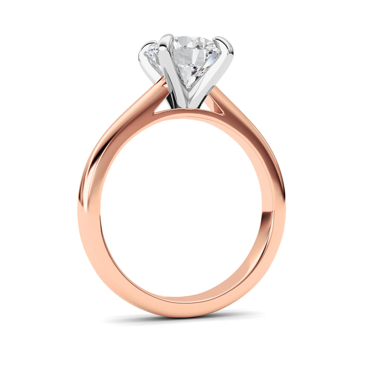 2Cttw Round Shaped Lab Grown Diamond (E/VS) Classic Solitaire Engagement Ring in 14K Gold