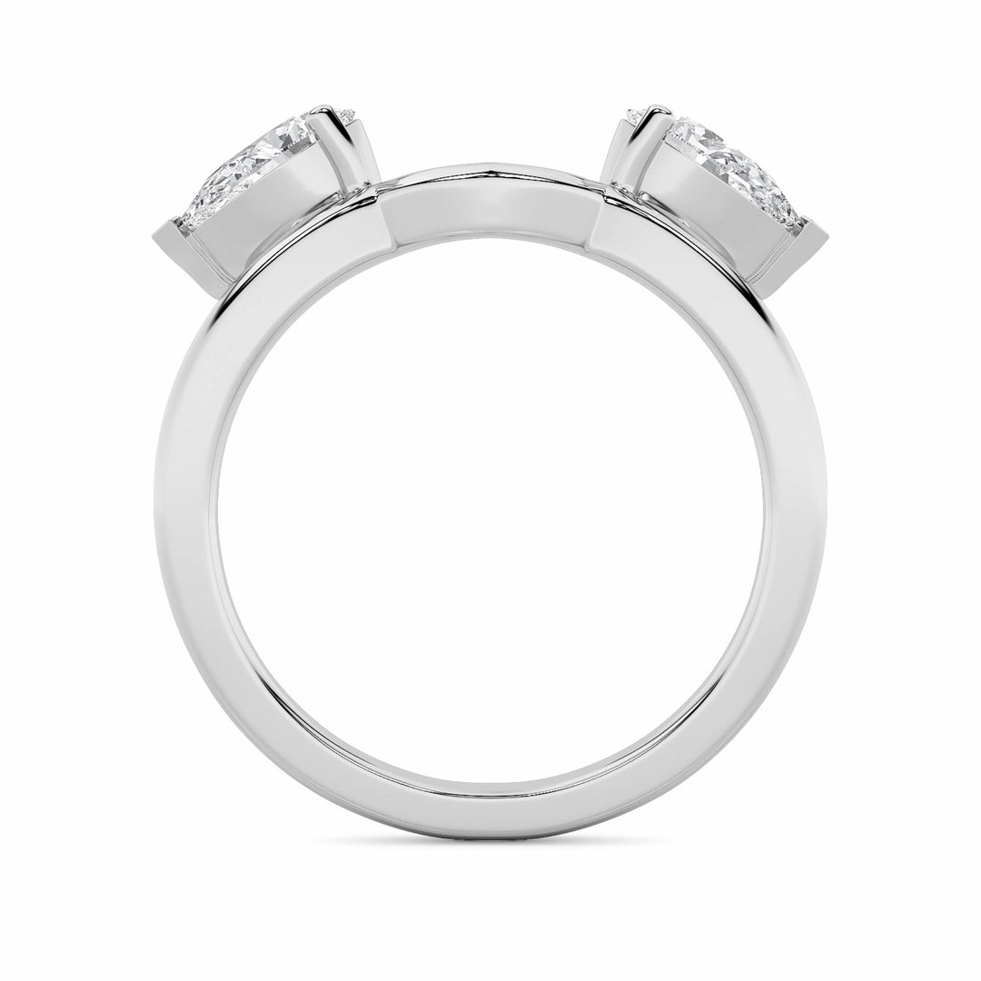 1CTW Pear Shaped Lab Grown Diamond (F/VS) Wrap Ring in 14K Gold