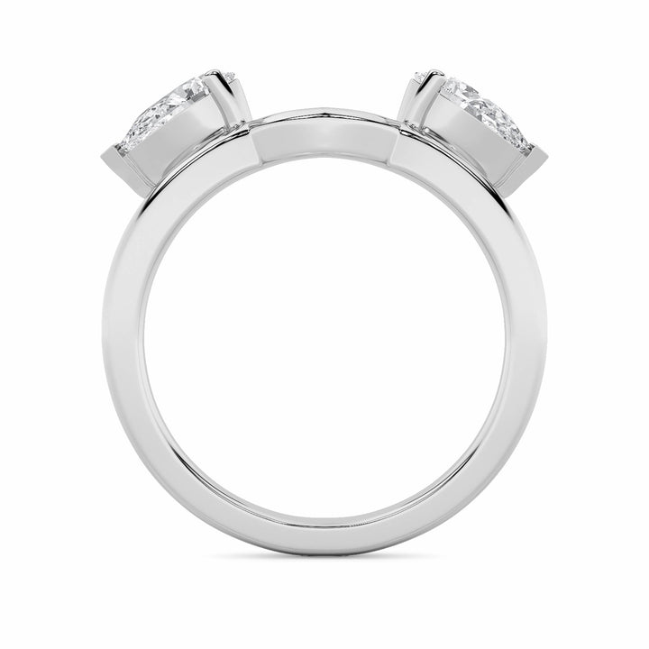 1CTW Pear Shaped Lab Grown Diamond (F/VS) Wrap Ring in 14K Gold