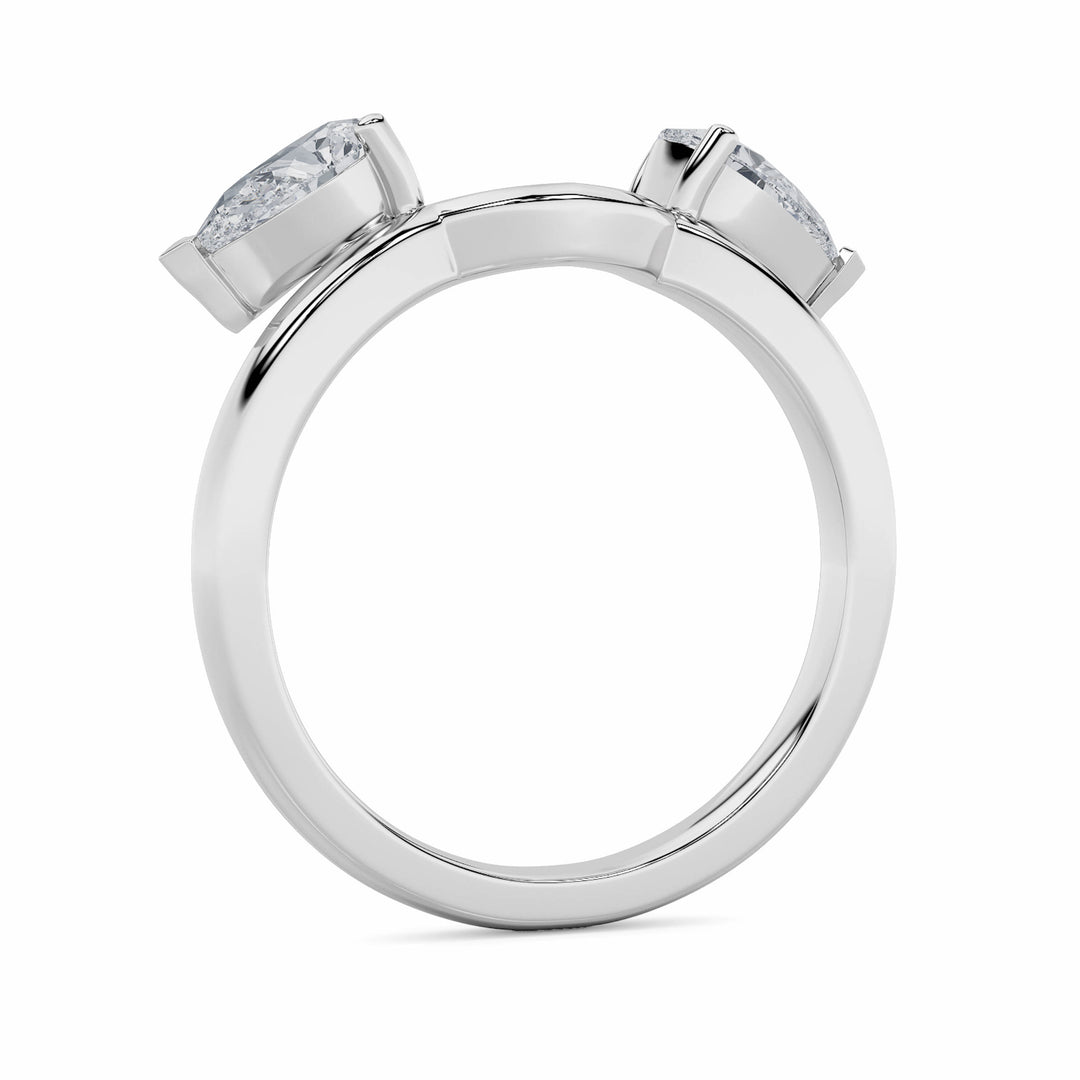 1CTW Pear Shaped Lab Grown Diamond (F/VS) Wrap Ring in 14K Gold