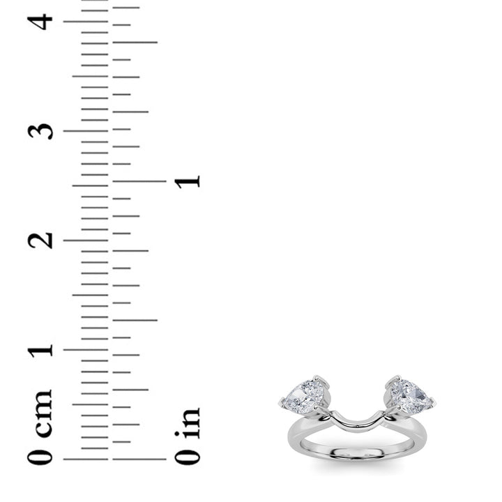 1CTW Pear Shaped Lab Grown Diamond (F/VS) Wrap Ring in 14K Gold