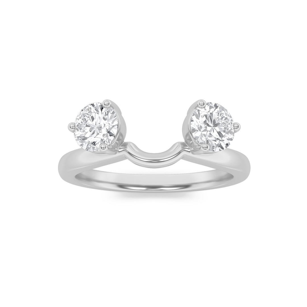14KW 1ct Lab Diamond Ring F+VS Contemporary Solitaire