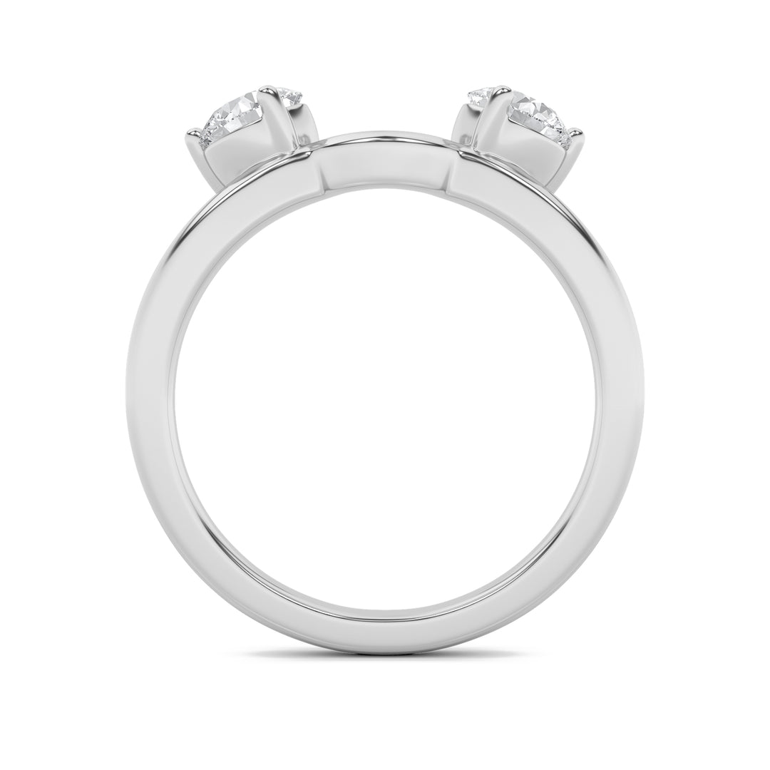 1CTW Round Shaped Lab Grown Diamond (F/VS) Wrap Ring in 14K Gold