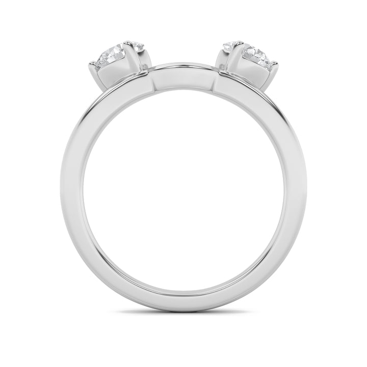 1CTW Round Shaped Lab Grown Diamond (F/VS) Wrap Ring in 14K Gold