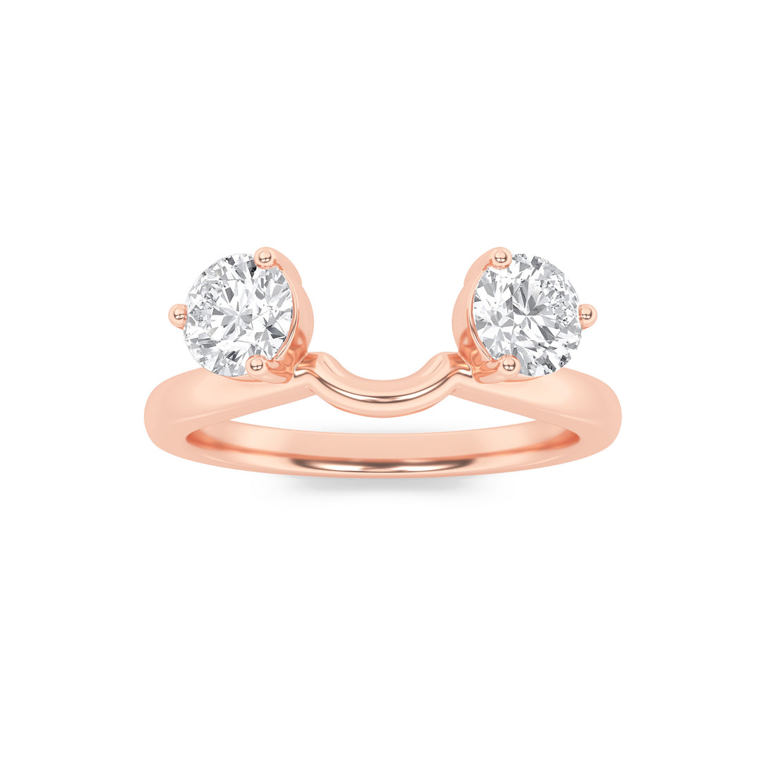 14K Rose Gold 1ct Lab Diamond Solitaire Ring F+VS+
