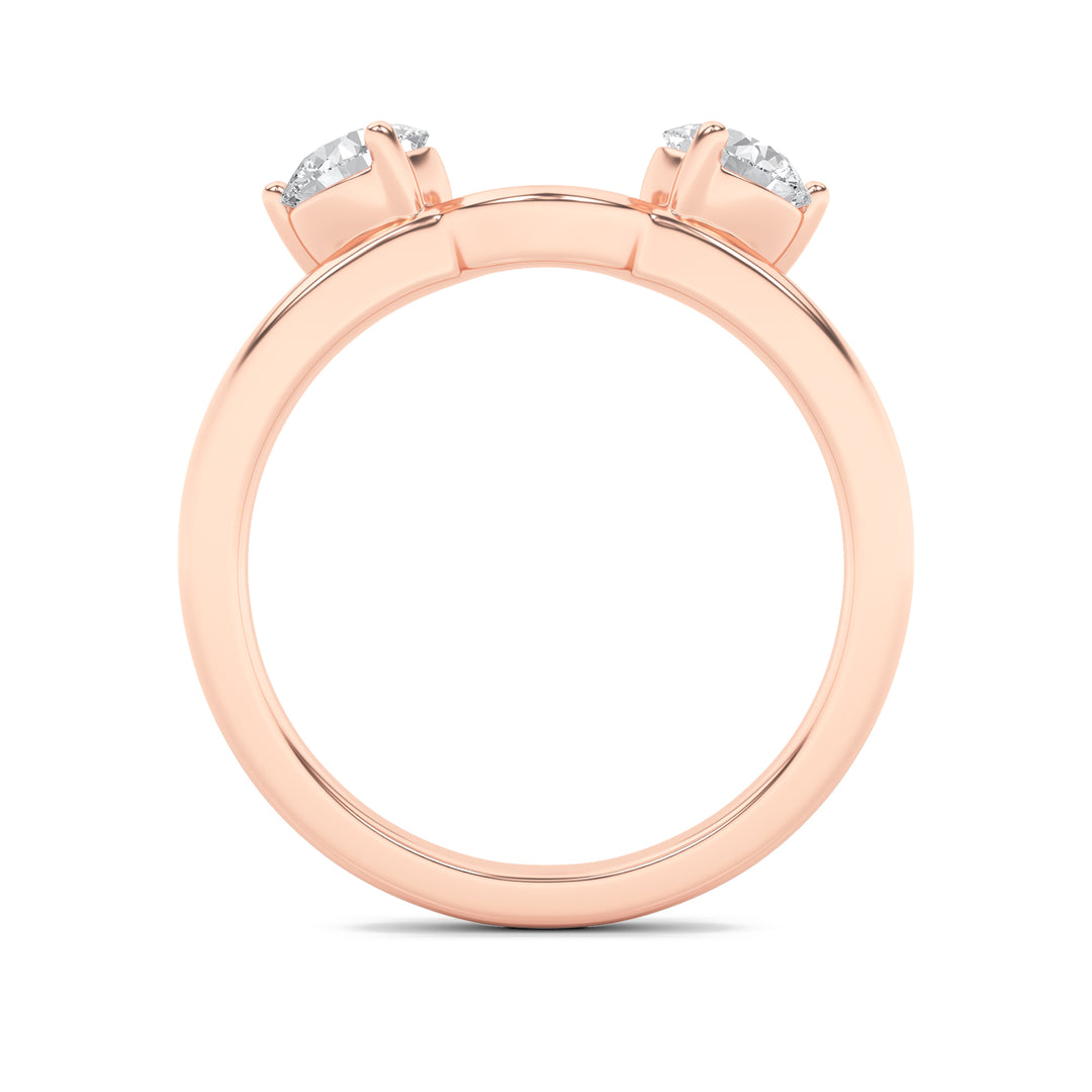 1CTW Round Shaped Lab Grown Diamond (F/VS) Wrap Ring in 14K Gold