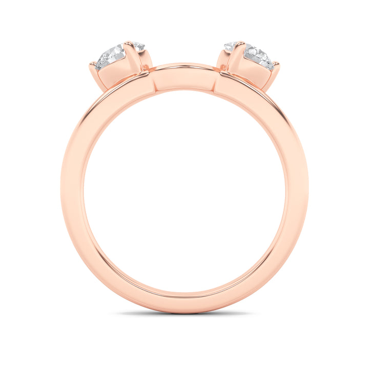 1CTW Round Shaped Lab Grown Diamond (F/VS) Wrap Ring in 14K Gold