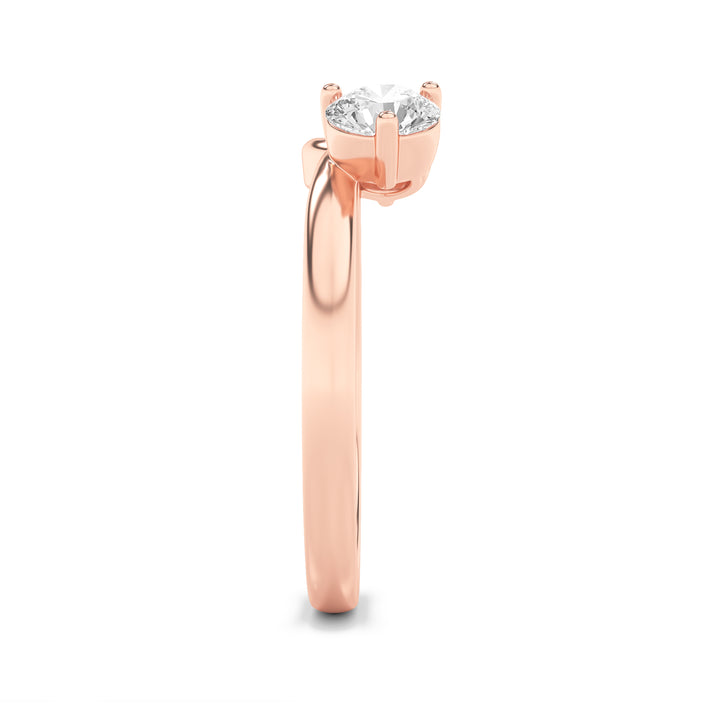 1CTW Round Shaped Lab Grown Diamond (F/VS) Wrap Ring in 14K Gold