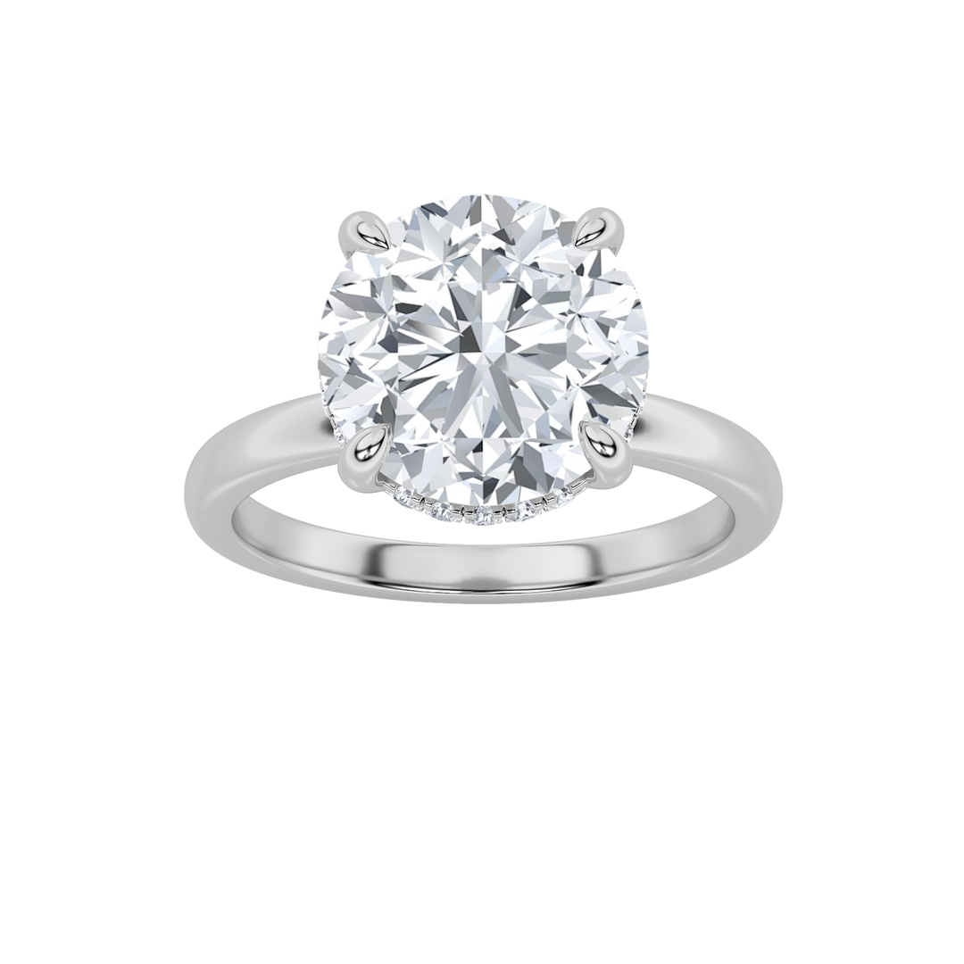 14KW 3.5ct Lab Diamond Solitaire Engagement Ring