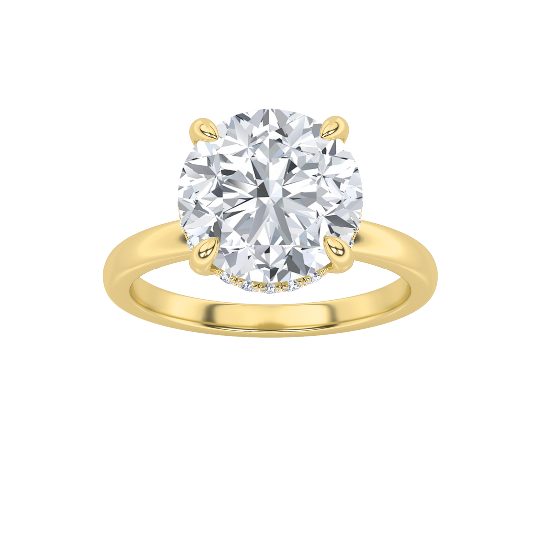 14KY 3.5CT Lab Diamond Solitaire Engagement Ring